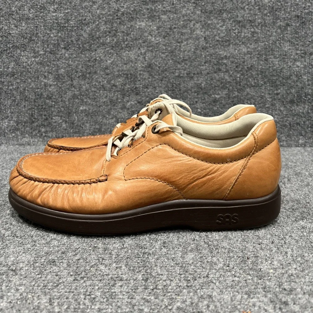 SAS Bout Time Lux Comfort Tan Leather Loafer Shoes Mens Size 12.5 N Orthopedic
